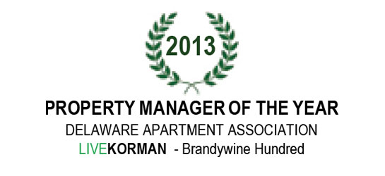 Delaware Apartment Association Property Manager of the Year Award 2013