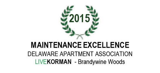 Delaware Apartment Association Maintenance Excellence Award 2015