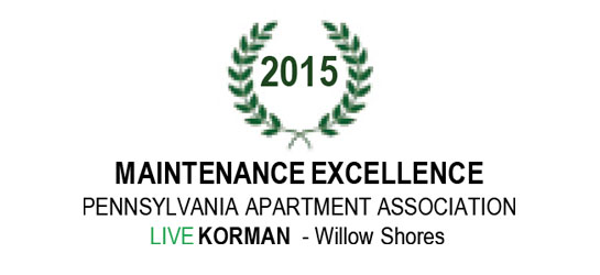 Pennsylvania Apartment Association Maintenance Excellence Award 2015
