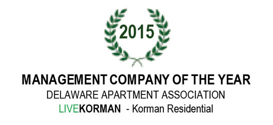 Delaware Apartment Association Management Company of the Year 2015